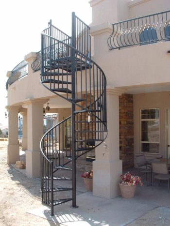 Outdoor Metal Spiral Staircase, Outdoor Spiral Stairs